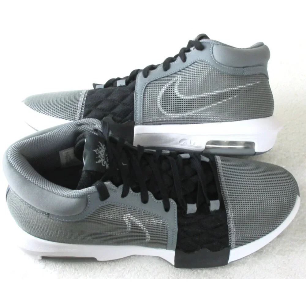 Nike Men's Lebron Witness VIII Basketball Shoes Cool Grey White Black Sizes NIB - Picture 1 of 5